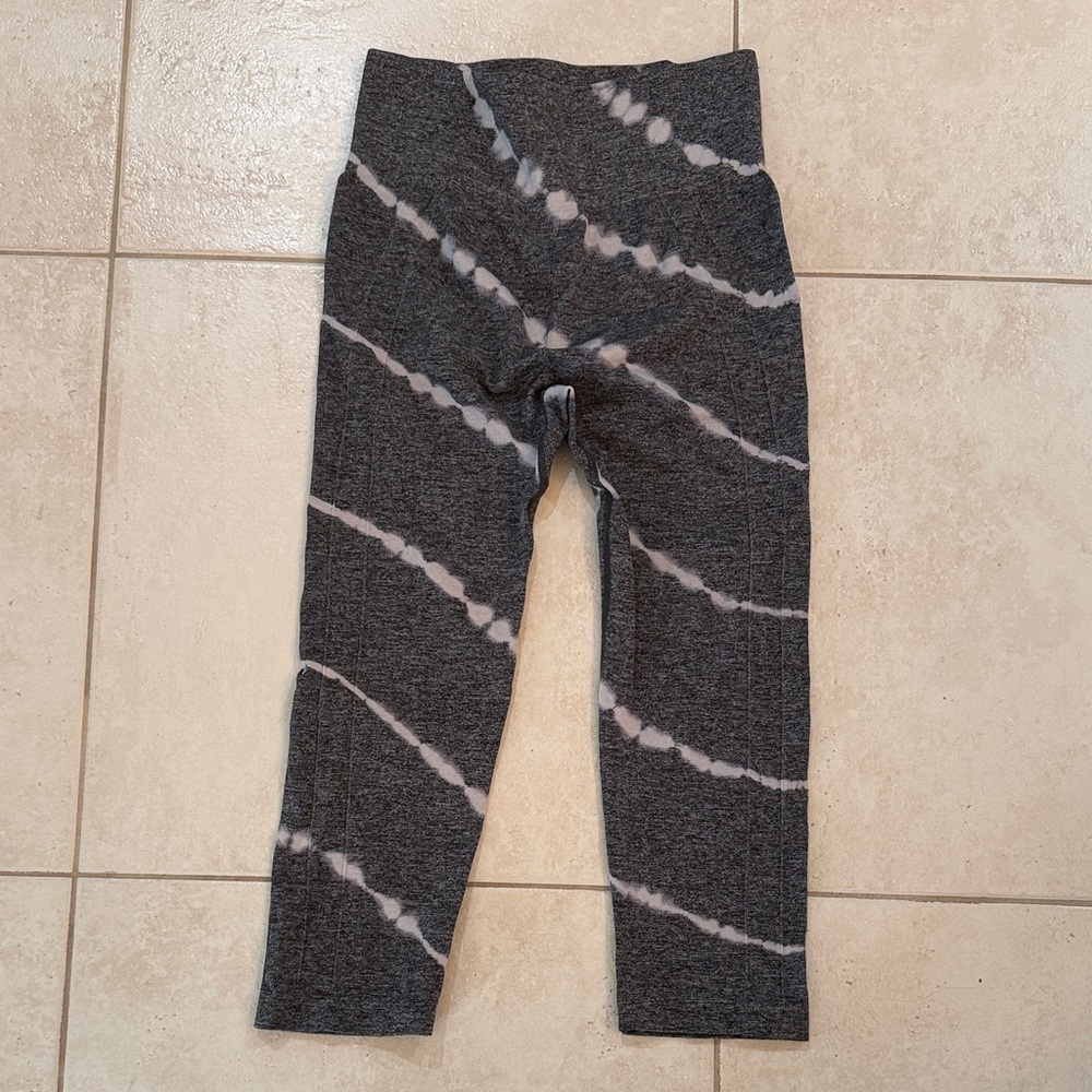 Gray Tie-Dye Kids Leggings